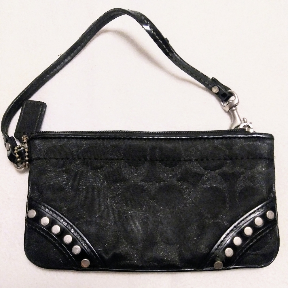 Coach Signature Studded Wristlet